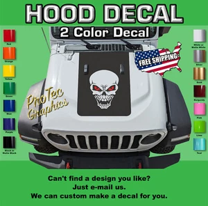 Hood Vinyl Decal Graphics Fits: Jeep Wrangler JL & Gladiator JT 2018-2023 WR-183 - Picture 1 of 4