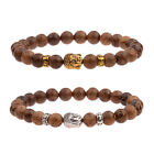 Bracelet classique en perles de bois pour hommes, bouddha Yoga, équilibre,...