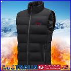 Unisex Electric Heating Gilet 23 Heating Zone For Cycling Fishing (Black Xl) *Au