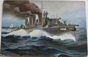 Russian Torpedo Boat Destroyers Buiny БУЙНЫЙ Antique PC - Picture 1 of 2