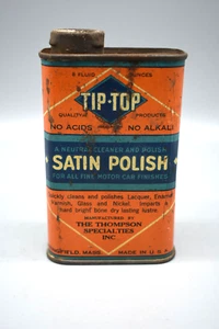 Vintage Tip Top Satin Politur Dose - 8 Unzen Made in USA Thompson Specialty, ohne Deckel. - Bild 1 von 6