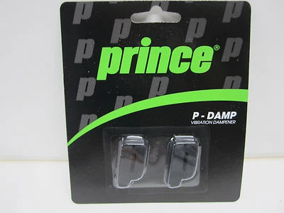 **NEW** 2X PRINCE "P-DAMP" BLACK VIBRATION DAMPENERS FOR TENNIS RACQUETS