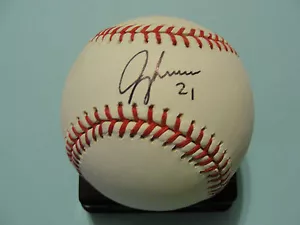 Jeff Francoeur Autographed Rawlings Official MLB OML Baseball Royals Braves Mets - Foto 1 di 3