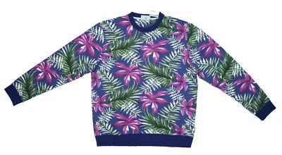 Sudadera Scotch & Soda Estampada Cuello Redondo Algodón Orgánico Azul Floral Para Hombre XL Foto 1 de 4