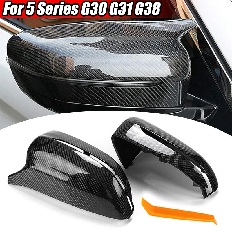Tapa de cubierta de espejo retrovisor de fibra de carbono real 2 piezas para BMW G20 G21 G22 G30 G31 G11 G14 G15 Foto 1 de 4