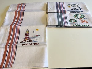 Drei Küchentücher von Portifino Italien - Baumwolle 17" x 26" - Bild 1 von 1