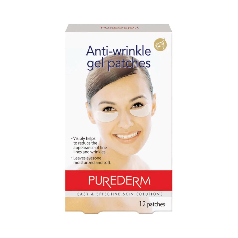 PUREDERM Anti-Wrinkle Gel Patches Under Eye Fine Lines Gel Patches 12's - Image 1 of 4