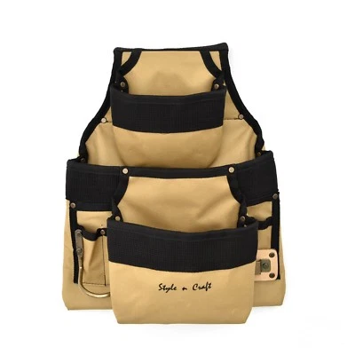 Style n Craft 76927 - 9 Pocket Nail & Tool Pouch in Heavy Duty Polyester - Image 1 of 2