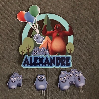 Kit toppers Personnalisé Grizzy et les Lemmings - Photo 1/3