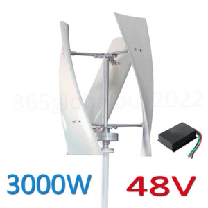 3000W Vertical Wind Power Turbine Generator Kit 48V MPPT Controller Home Power - Picture 1 of 14