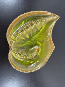 Vintage USA Ccil Orics Green Ceramic California Pottery Ashtray Dish 67 - Picture 1 of 7
