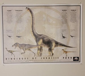 1993 Dinosaurier von Jurassic Park Store Werbefilmplakat 19 x 24 - Bild 1 von 9