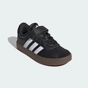 adidas Unisex Kids VL Court 3.0 EL C Skateboarding Elastic Lace Sneaker New - Picture 1 of 8