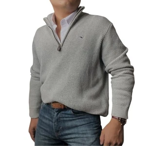 Suéter tejido gofre cremallera cuarto Vineyard Vines talla XL - Imagen 1 de 10