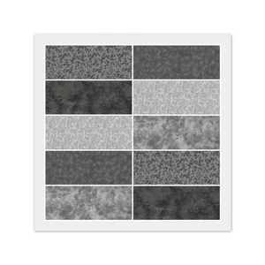 PACK DE DIJES GRIS NEGRO - 40) Cuadrados de tela de algodón de 5" x 5", 5 impresiones, 8 cada uno - Imagen 1 de 7