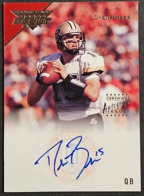 2001 Topps Debut Rookie Autograph Drew Brees RC AUTO SP /499 Purdue Boilermakers - Image 1 of 2