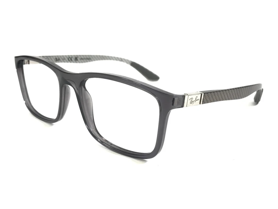 Ray-Ban Eyeglasses Frames RB8908 8061 Shiny Clear Gray Carbon Fiber 55-18-145 - Image 1 of 4