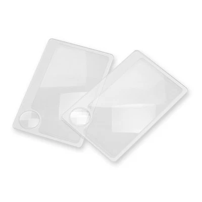 Carson Twin Pack 2.5x Power Credit Card Size Magnifiers with 6x Spot Lens