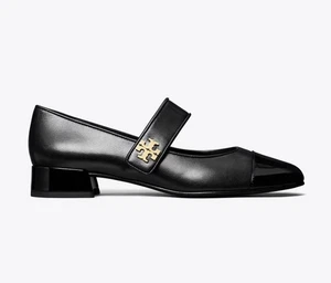 Tory Burch Mary Jane Cap Toe Shoes Size 8 Black - Picture 1 of 8