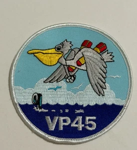 VP45 Patrouille und Aufklärung Anti-U-Boot bestickt Marine Aufnäher 4" - Bild 1 von 3