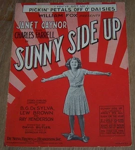 Pickin' Petals Off O' Daisies Sunny Side Up Janet Gaynor 1929 Movie Sheet Music - Picture 1 of 1