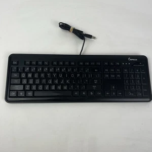 Impecca Kbl200 Led Illuminated Large Font Keyboard USB-wired OOP Rare Tested - Picture 1 of 7
