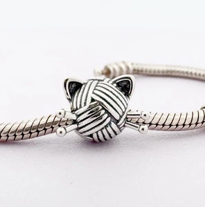 Dije de hilo para gato cuentas animales familia mascota genuina plata de ley 925 💖 - Imagen 1 de 9