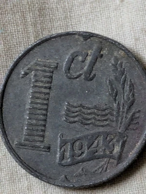 Netherlands-Queen Wilhelmina coin-1 cent 1943- - Image 1 of 2