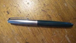 PLUMA PARKER "21" de colección, verde, tapa cromada, pluma estilográfica - Imagen 1 de 6