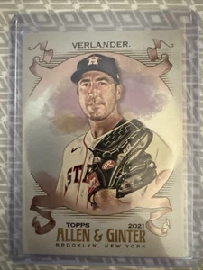 2021 Topps Allen & Ginter's X - Justin Verlander #82 - Picture 1 of 2
