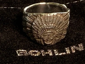 Anello testa di indiano Edward H. Bohlin argento sterling misura 9,5 / raro da collezione - Foto 1 di 10