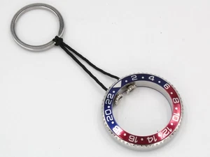 Keychain Steel Tribute Watch Ghiera Pepsi Ceramica Idea Regalo Sportivo Unisex - Picture 1 of 7