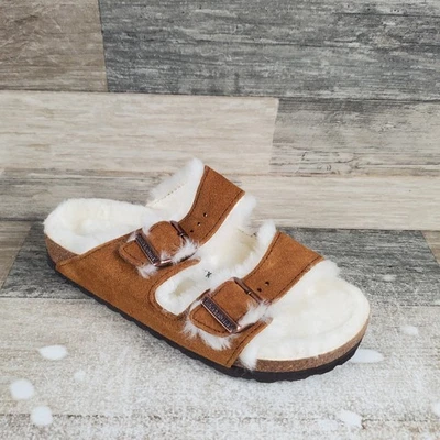 Sandalias Birkenstock Arizona de piel para mujer talla 4 estrechas sin cordones punta abierta Foto 1 de 4