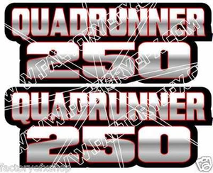 QuadRunner 250 Gas Tank Graphic Decal Sticker Atv Quad Runner atv red - Picture 1 of 2