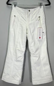Obermeyer Brooke Girl's Size S (8) White Snow Pants NWT - Picture 1 of 5