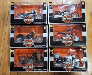 2000 Maisto Harley-Davidson 1:18 Scale Lot of 6 Motorcycles Series 9 Set - Picture 1 of 14