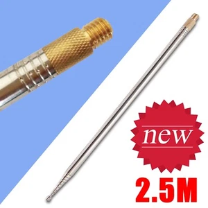 2.5m Stainless Steel whip antenna suitable Fit For Outdoor Short Wave Antenna he - Zdjęcie 1 z 8