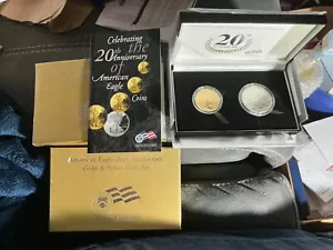 2006 W Burnished Gold & Silver American Eagle 20th Anniversary BU Coin Set - Picture 1 of 11
