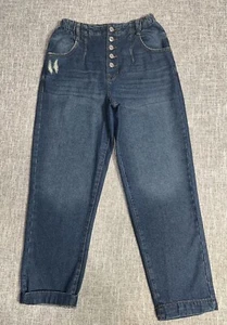 Kensie The High Rise Barrel SZ 4/27 Women’s Button Fly Distressed Jeans  - Picture 1 of 6