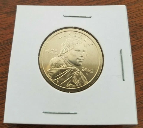 2002 D BU Sacagawea Golden Dollar Coin - Uncirculated Cover