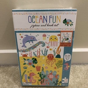 Ocean Fun 72 Pieces Jigsaw Puzzle 42cm x 30cm Book Set Turtle's Missing Hat - Picture 1 of 10
