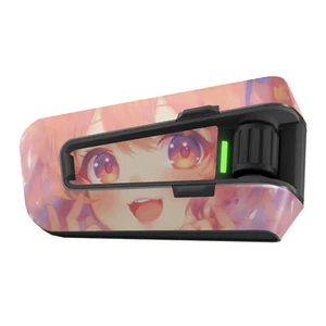 Calcomanías envolventes mate para Cardo Packtalk Neo Edge Pro chica anime sonriente - Imagen 1 de 4