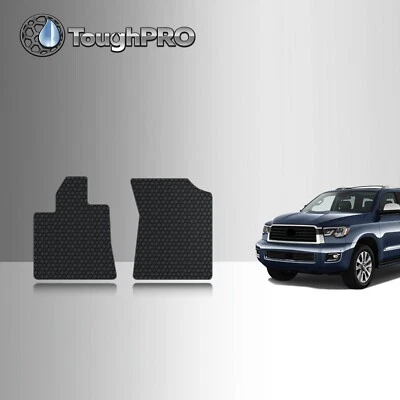 ToughPRO Front Mats Black For Toyota Sequoia All Weather Custom Fit 2008-2022 - Image 1 of 4