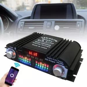 Amplificateur stéréo HiFi 4 canaux pour voiture radio FM USB Bluetooth lect B5H6 - Picture 1 of 10