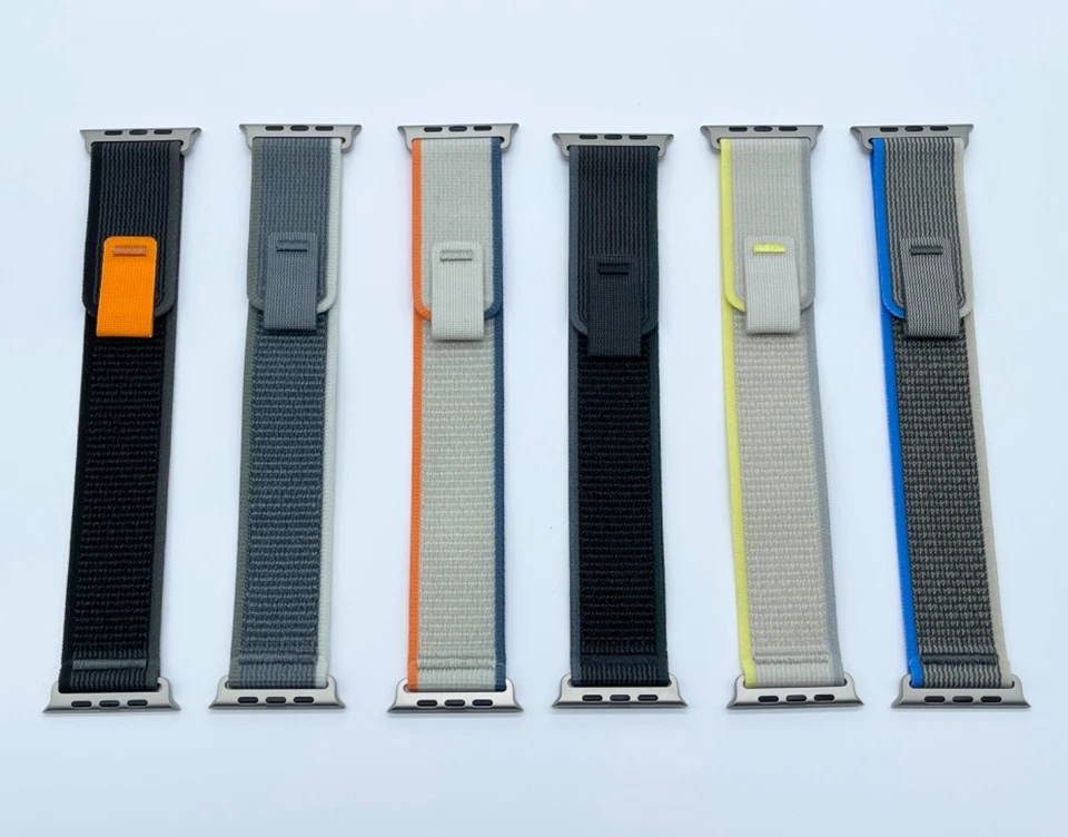 Genuine Apple Watch Ultra Trail Loop Band Strap 49mm 46mm 45mm Natural Titanium - Image 1 of 4