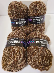 Spectrum Yarn Acrylic/Wool 3.5 oz Chunky BARK Brown NO1 K5789 England 3+ SKEINS - Picture 1 of 10
