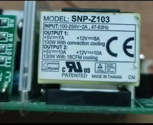 Skynet SNP-Z103 Power Supply, 115/230VAC Input, V1: +5V/7A, +24V/8A DC Output - Picture 1 of 3