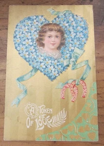 Cartolina d'epoca in rilievo Bambini - primi '900 - postcard - tarjeta -  - Picture 1 of 2