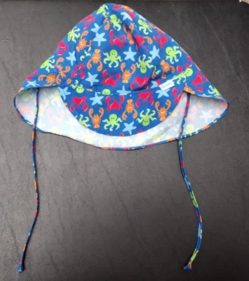 Juego NIÑOS PEQUEÑOS 2T-4T UPF 50 SOLAPA SOMBRERO PARA EL SOL PLAYA DISEÑO DE CRIATURA MARINA Foto 1 de 4