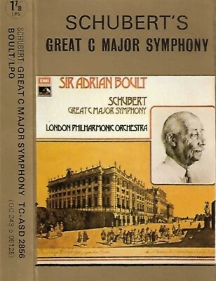 Sir Adrian Boult Schubert The Great C Major Symphony CASSETTE ALBUM LPO - Image 1 of 4
